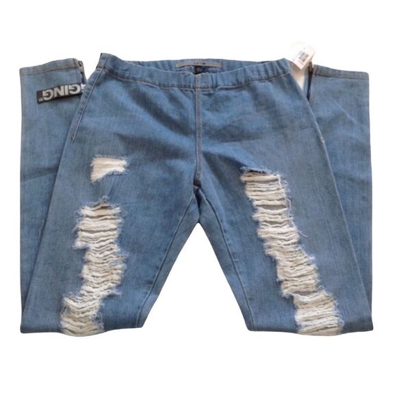 Joe's Jeans Light Blue "The Jean Legging" Distressed Jeans Size Small - Picture 1 of 8